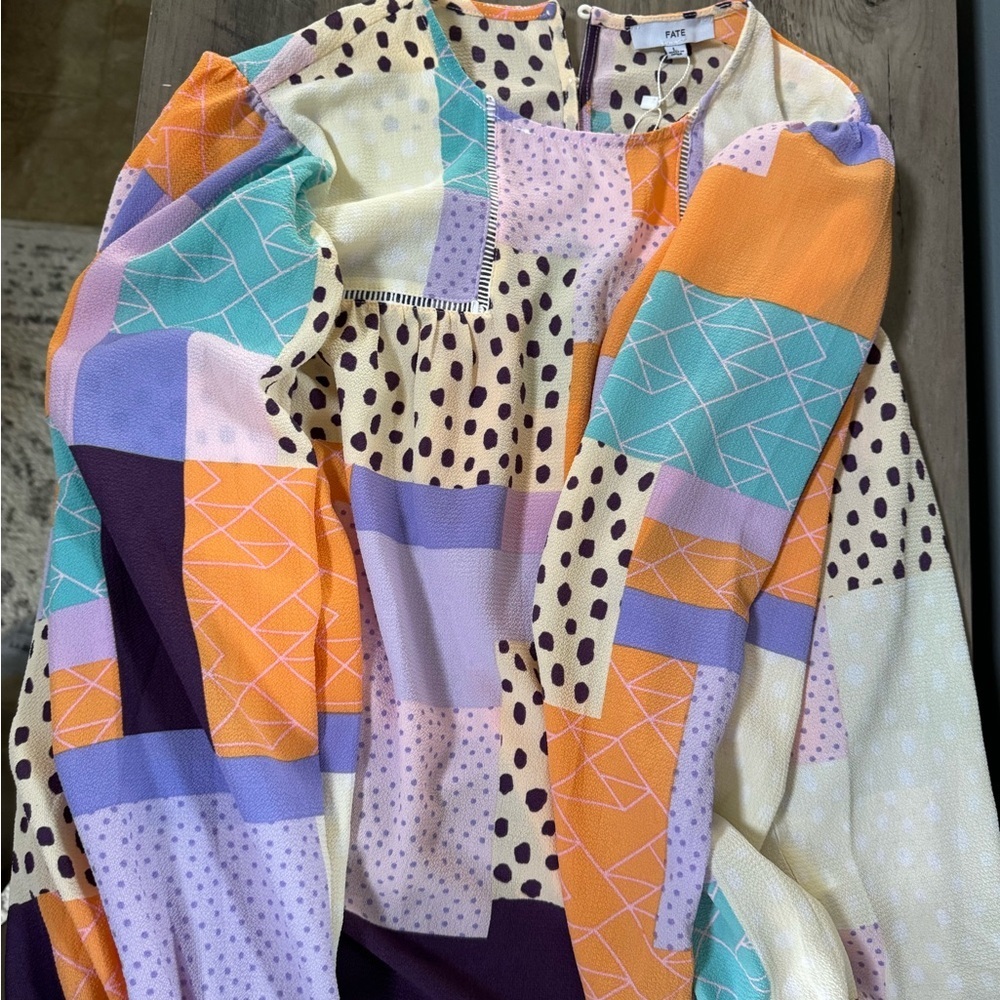 Fate Multicolor Patchwork Blouse - Picture 3 of 7